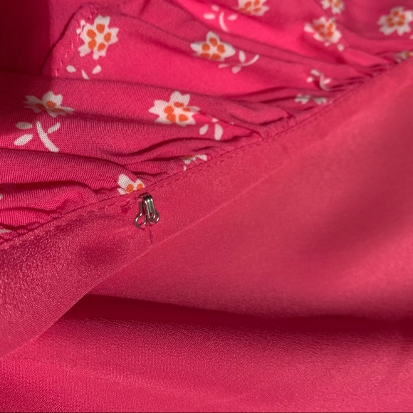 J. Crew pink v-neck floral ruffle dress - Picture 10 of 11